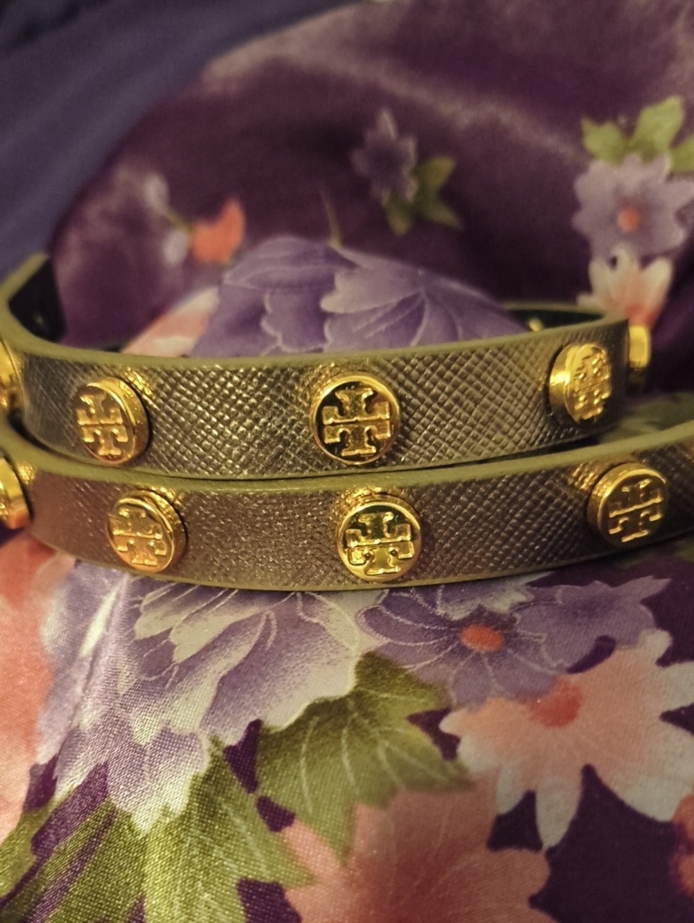 Tory Burch Goldtone Leather Wrap Bracelet NWOT